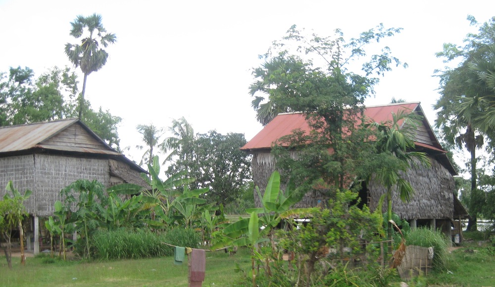 Cambodia-Typical rural homes