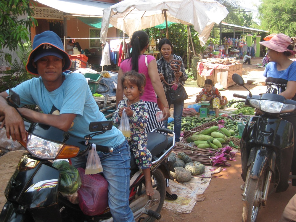 Cambodia market scene